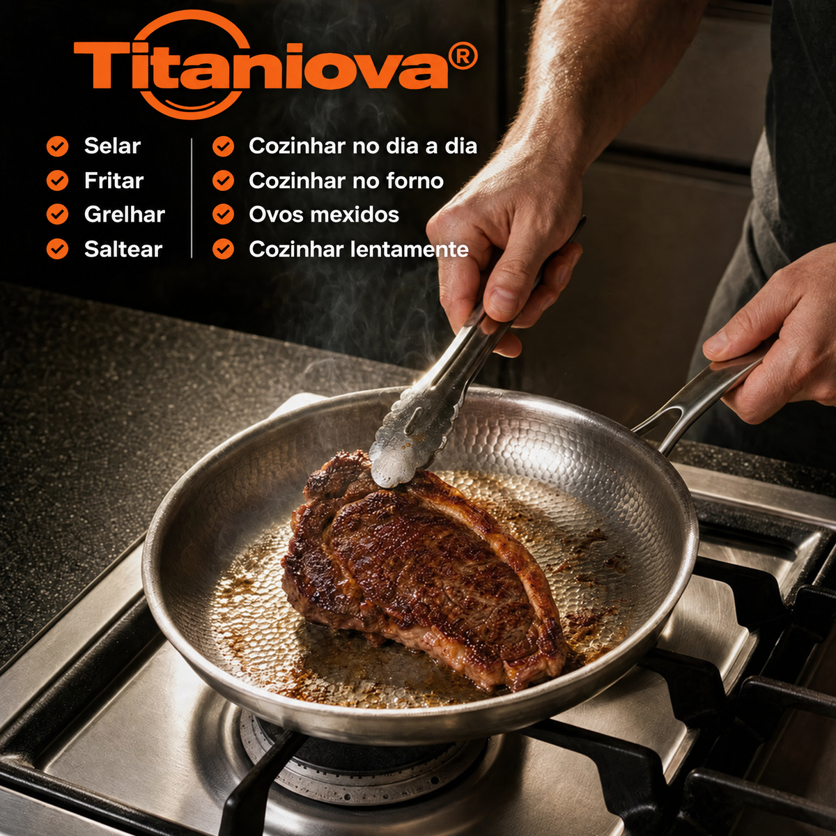 Titaniova® – Frigideira antiaderente de titânio