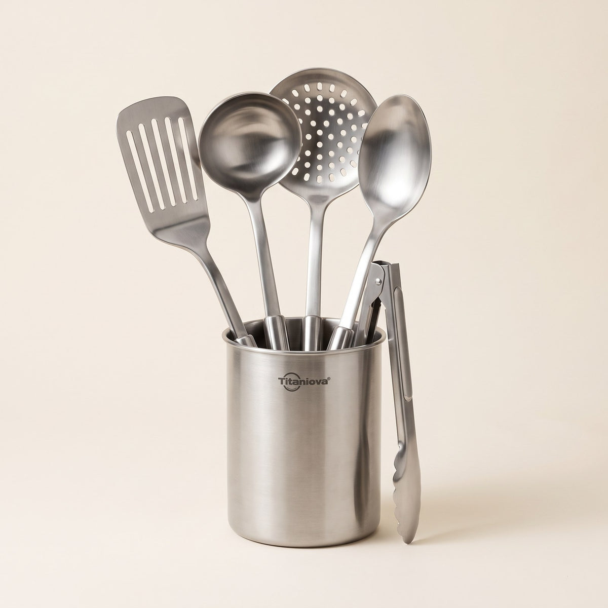 Utensílios de Cozinha Titaniova® em Inox (5 peças)