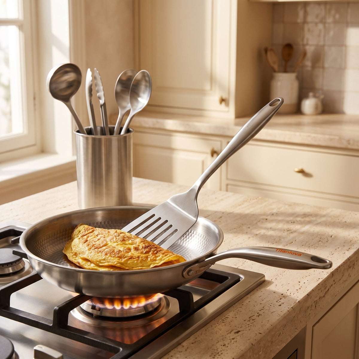 Utensílios de Cozinha Titaniova® em Inox (5 peças)